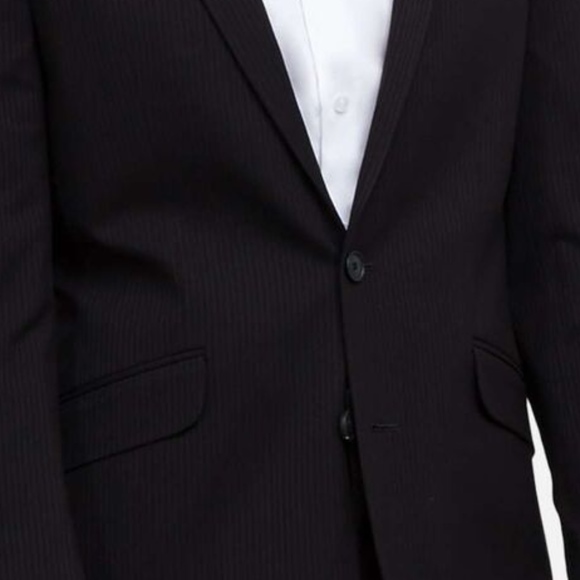 Kenneth Cole Reaction Men’s Pinstripe Suit Jacket Blazer Navy Slim Fit 38S NWT - Picture 5 of 6